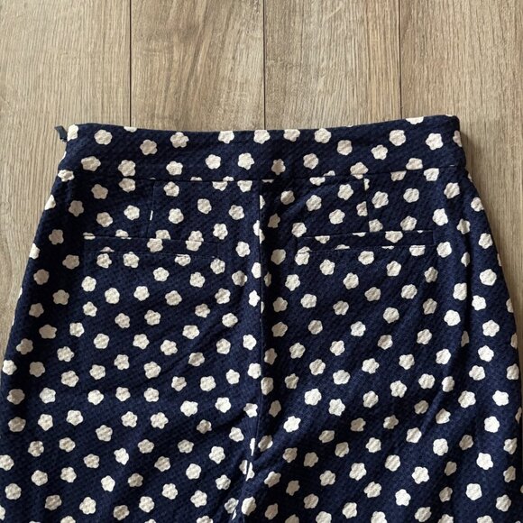 Kate Spade Cloud Dot Jacquard Cropped Pant Womens Size 0 Office Preppy Polka Dot - Picture 7 of 11